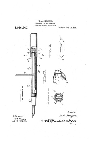 Sheaffer lever filler patent